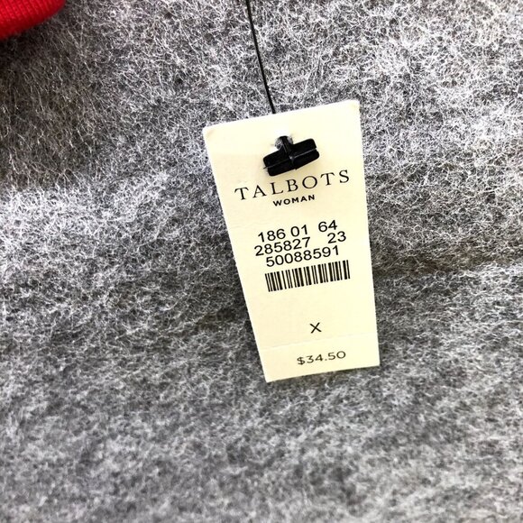 NWT Talbots Pima Cotton Long Sleeve Shirt Womens Plus Size X Red Crewneck - Picture 5 of 8